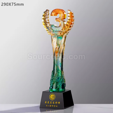 禮品訂造琉璃水晶獎座紀念品