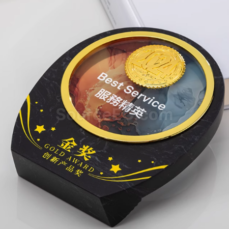 禮品訂造大理石水晶獎座紀念品