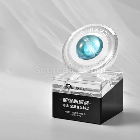 禮品訂造水晶獎座紀念品