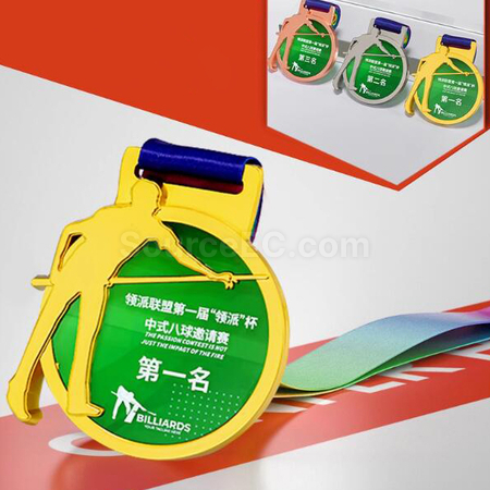 禮品訂造桌球金屬獎牌紀念品