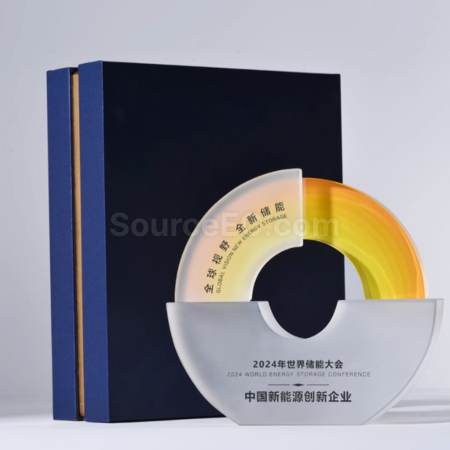 禮品訂造磨砂水晶獎座紀念品