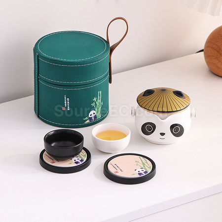 禮品訂造熊貓茶具套裝紀念品