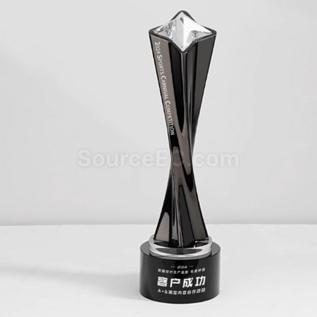 禮品訂造金屬扭曲柱獎盃紀念品