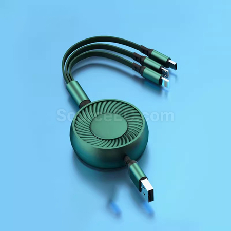 禮品訂造一拖三伸縮充電線紀念品