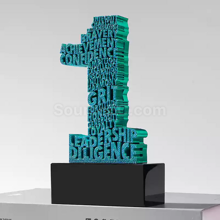 禮品訂造3D數字獎座紀念品