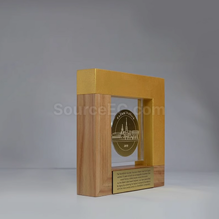 禮品訂造水晶實木獎座紀念品