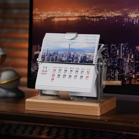 禮品訂造手搖動態翻頁臺歷/相冊紀念品
