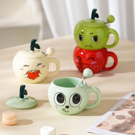 禮品訂造創意蘋果陶瓷杯紀念品