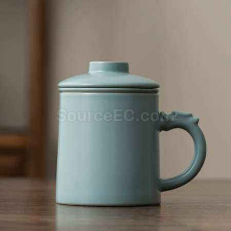禮品訂造陶瓷可過濾泡茶杯紀念品