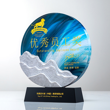 禮品訂造大理石水晶獎座紀念品