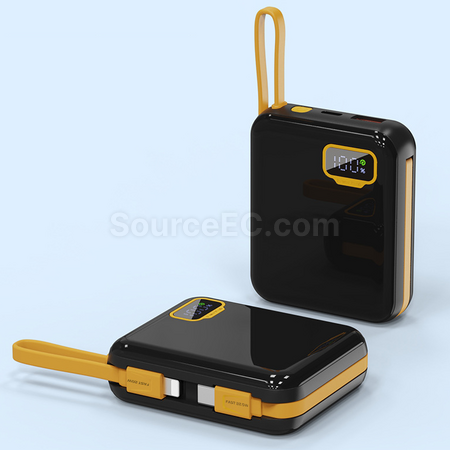 禮品訂造自帶線快充移動電源紀念品