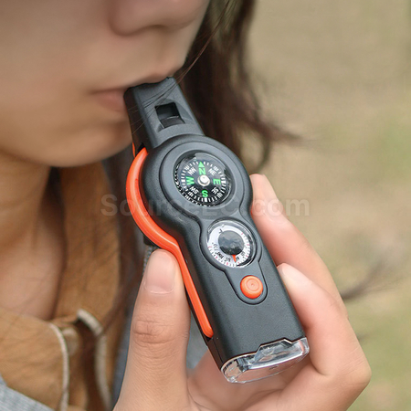 禮品訂造七合一求生多功能指南針戶外口哨紀念品