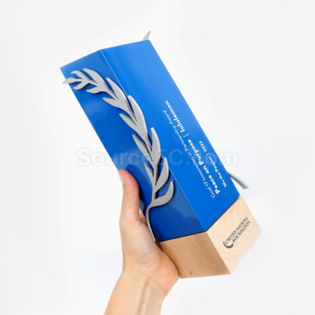 禮品訂造金屬麥穗獎座紀念品