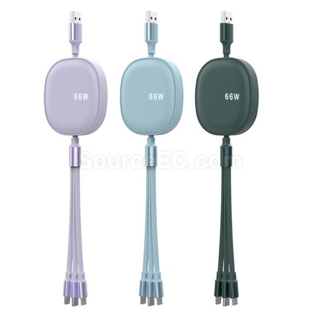 禮品訂造66W三合一伸縮充電線紀念品