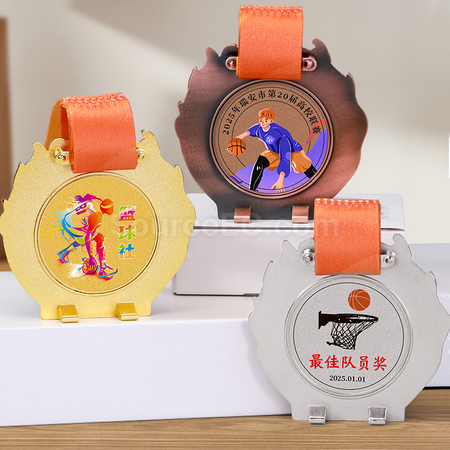 禮品訂造籃球金屬獎牌紀念品