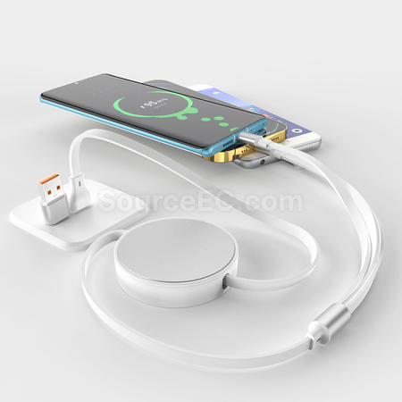 禮品訂造100W伸縮二拖三充電線紀念品