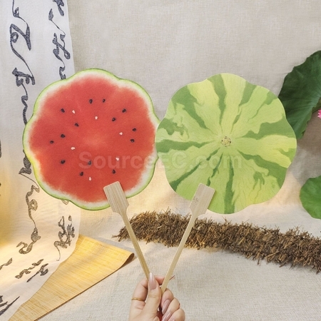 禮品訂造夏天爆款水果扇紀念品