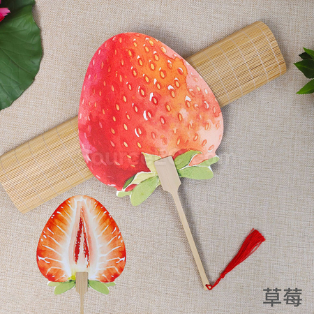 禮品訂造夏天爆款水果扇紀念品