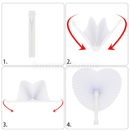 禮品訂造心形摺疊扇子紀念品