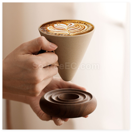 禮品訂造粗陶漏斗咖啡杯紀念品