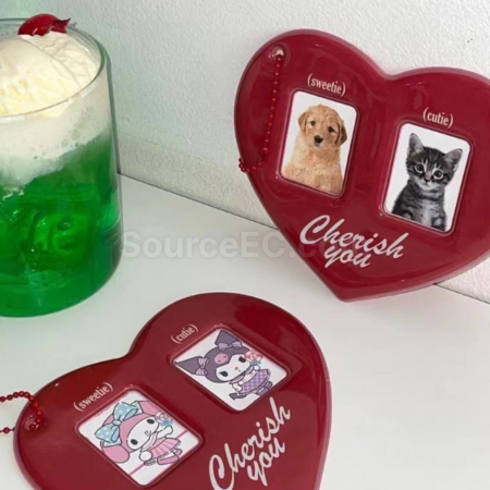 禮品訂造愛心id小卡證件照卡套掛件鑰匙扣掛鏈裝飾紀念品