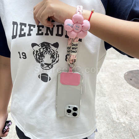 禮品訂造花朵撞色手機掛繩紀念品