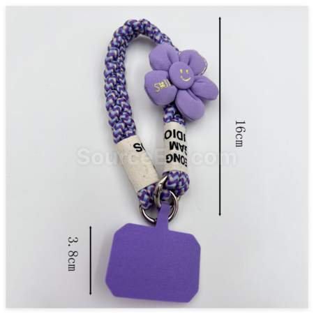 禮品訂造花朵撞色手機掛繩紀念品
