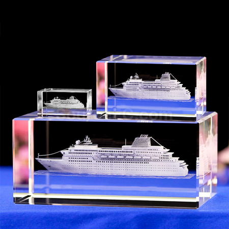 3D內雕遊輪水晶