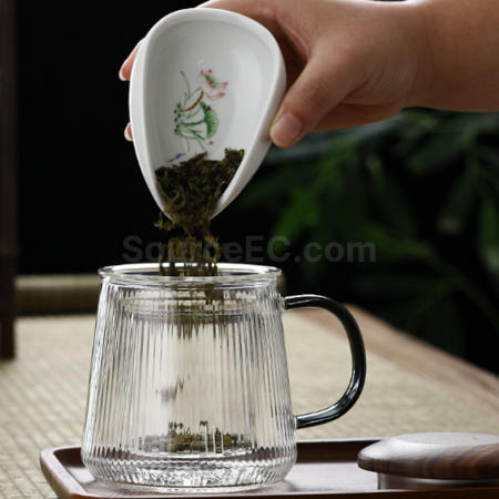 禮品訂造玻璃茶水分離泡茶杯紀念品