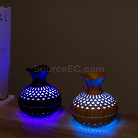 禮品訂造創意木紋花瓶加濕器紀念品