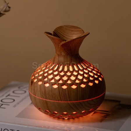 禮品訂造創意木紋花瓶加濕器紀念品