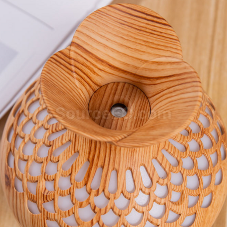 禮品訂造創意木紋花瓶加濕器紀念品