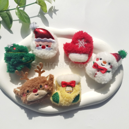 禮品訂造聖誕毛絨胸針/掛件紀念品