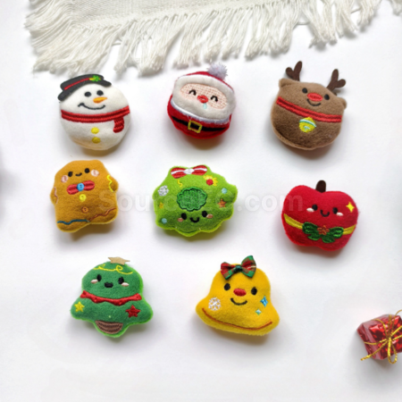 禮品訂造聖誕毛絨胸針/掛件紀念品