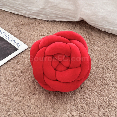 禮品訂造編織玫瑰抱枕紀念品