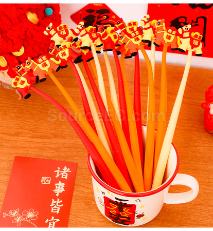 禮品訂造新年小馬搖搖樂中性筆紀念品