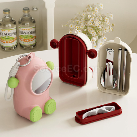 禮品訂造卡通便攜餐具套裝紀念品