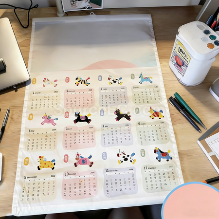 禮品訂造掛墻月曆/日曆掛布可訂製紀念品