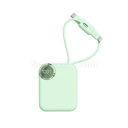 禮品訂造迷你自帶線快充移動電源紀念品