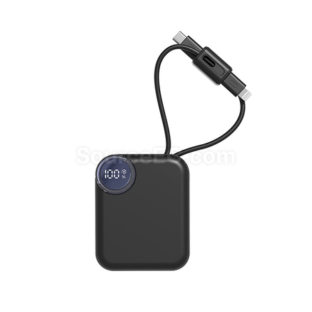 禮品訂造迷你自帶線快充移動電源紀念品