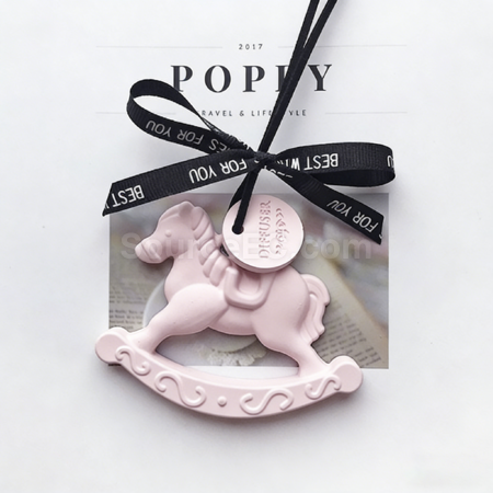 禮品訂造木馬石膏香薰片擴香石掛件紀念品