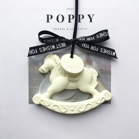 禮品訂造木馬石膏香薰片擴香石掛件紀念品