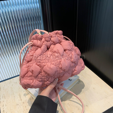 禮品訂造菱格抽繩束口雲朵包紀念品