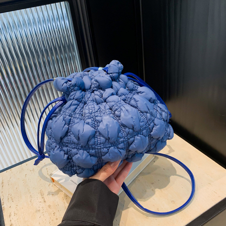 禮品訂造菱格抽繩束口雲朵包紀念品