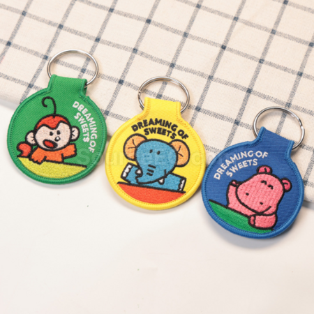 禮品訂造訂製全刺繡異型鎖匙扣掛件紀念品
