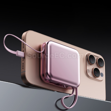 禮品訂造3c自帶線快充行動電源紀念品
