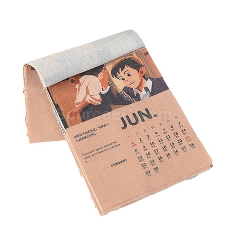 禮品訂造翻頁帆布日曆月曆紀念品