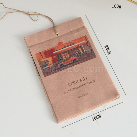 禮品訂造翻頁帆布日曆月曆紀念品