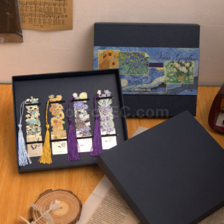 禮品訂造油畫系列金屬書籤禮盒紀念品