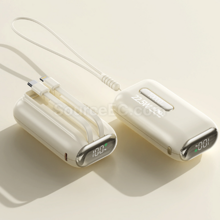 禮品訂造3c認證自帶線快充行動電源紀念品